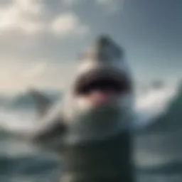 Great white shark showcasing its powerful physique