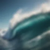 Dynamic ocean waves influenced by wind strength