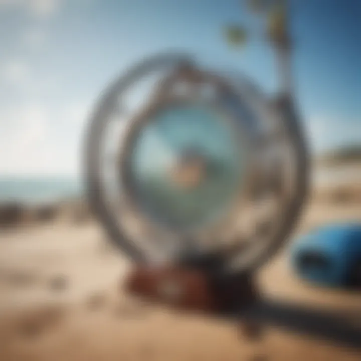 Wind measurement instruments on a beach