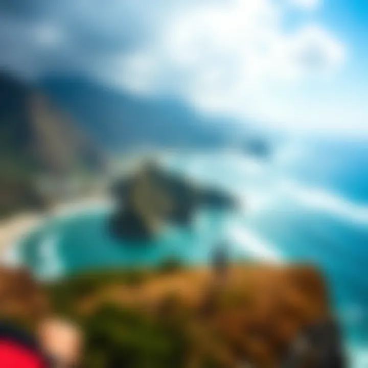 Coastline View of Barra de la Cruz Panoramic view of the Barra de la Cruz coastline