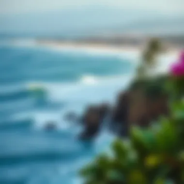 Breathtaking Scenery of Barra de la Cruz Scenic view of Barra de la Cruz surf camp with waves crashing