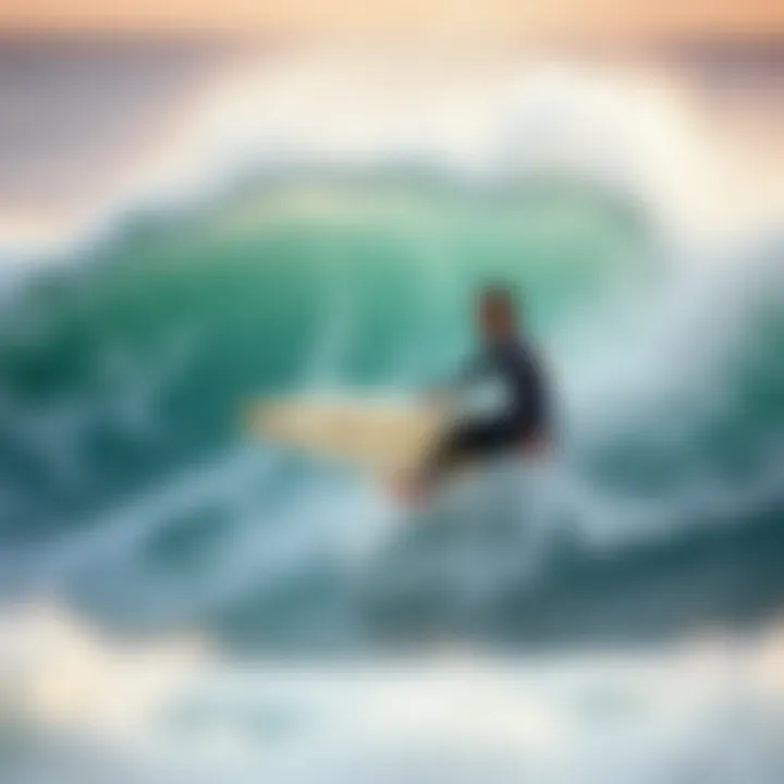 Dynamic rider showcasing a beater surfboard in action