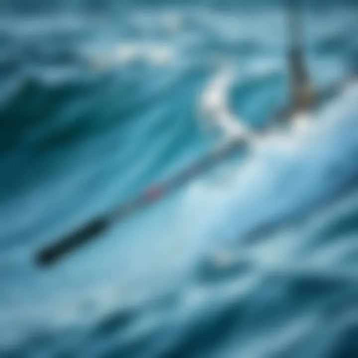 BerryPro Surf Rod in Action BerryPro surf rod in action on the waves during a surf session.