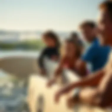 Fun-Filled Surf Lessons in Santa Monica Group of students enjoying a surf lesson with ocean waves in the background