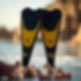 Innovative bodysurfing fins showcasing ergonomic design