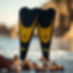 Innovative bodysurfing fins showcasing ergonomic design