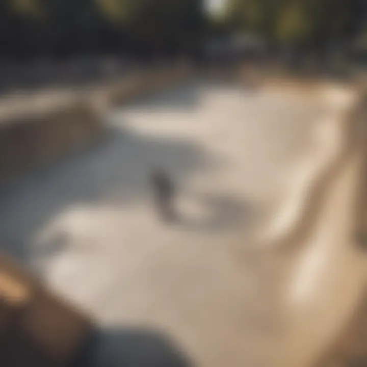 A panoramic view of the Braille Skateboard Park showcasing diverse skateboarding areas.