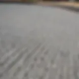 A close-up view of the textured surface of the Braille Skateboard Park, designed for tactile feedback.