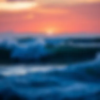 Serenity of Sunset Waves Sunset over the waves of Byron Bay