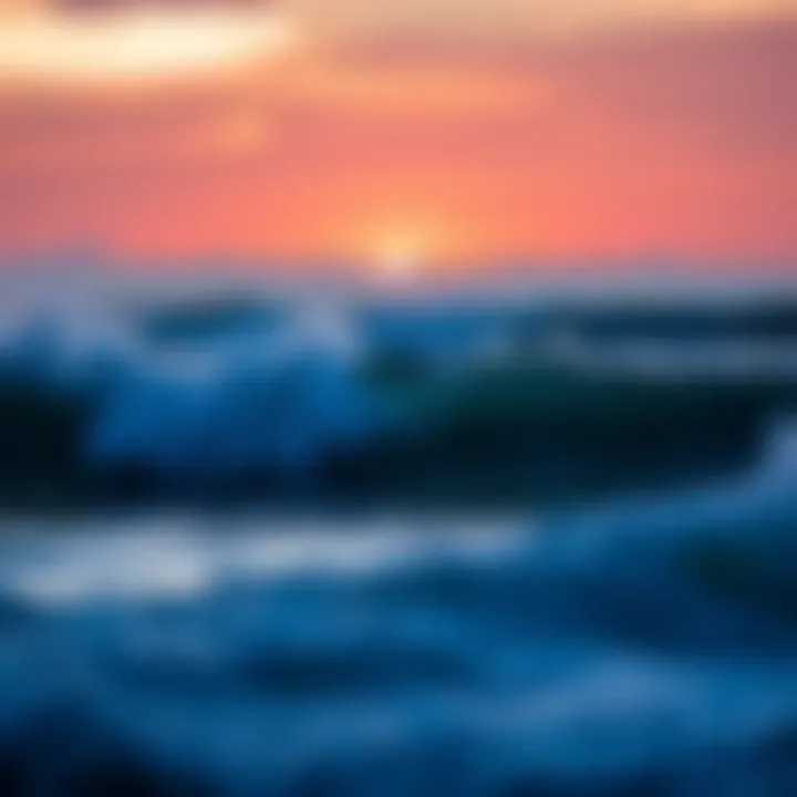 Serenity of Sunset Waves Sunset over the waves of Byron Bay