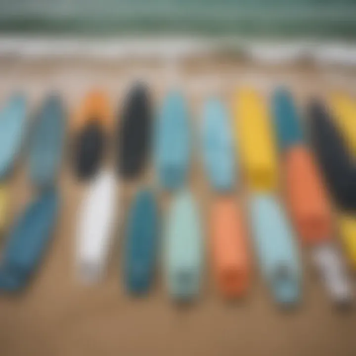 A variety of Catch Surf replacement fins laid out