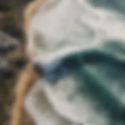 Aerial view of the stunning Chicama coastline showcasing its iconic waves