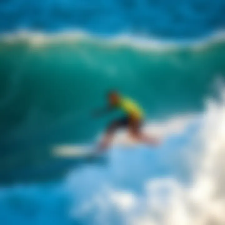 Rider demonstrating carving on a pintail longboard