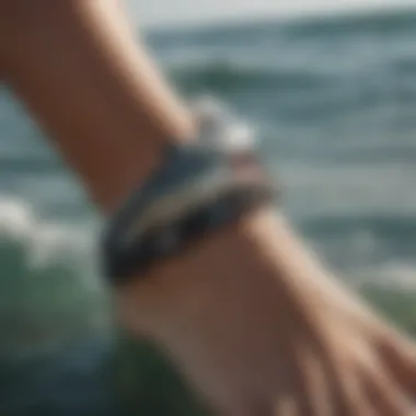 A collection of shark ankle bracelets symbolizing ocean conservation