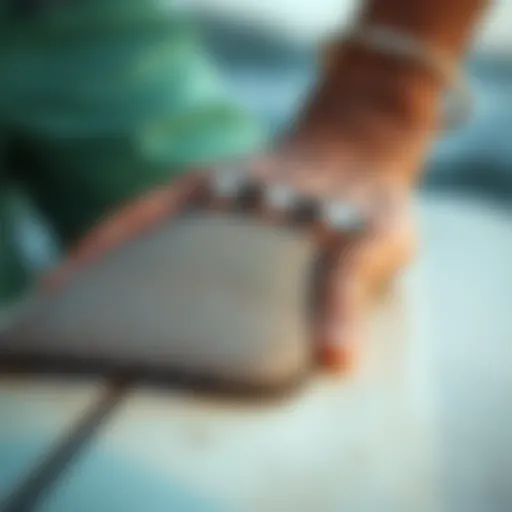 Understanding Surfboard Grip and Its Impact Close-up of surfboard grip texture