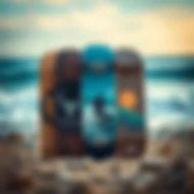 Diverse Skateboard Deck Designs Different types of skateboard decks showcasing various designs and graphics