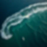 Breathtaking aerial view of the Pacific Ocean showcasing its vastness and intricate coastlines.