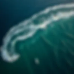 Breathtaking aerial view of the Pacific Ocean showcasing its vastness and intricate coastlines.