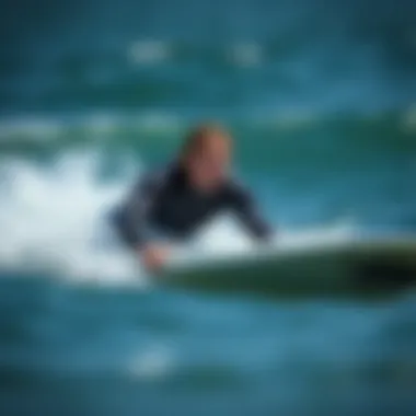 Surfing in Warm Waters Surfer enjoying a session in warm waters