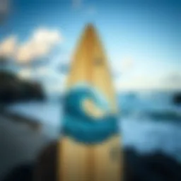 Custom surfboard showcasing unique artwork