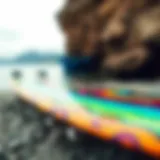 Custom Zap skimboard featuring vibrant graphics