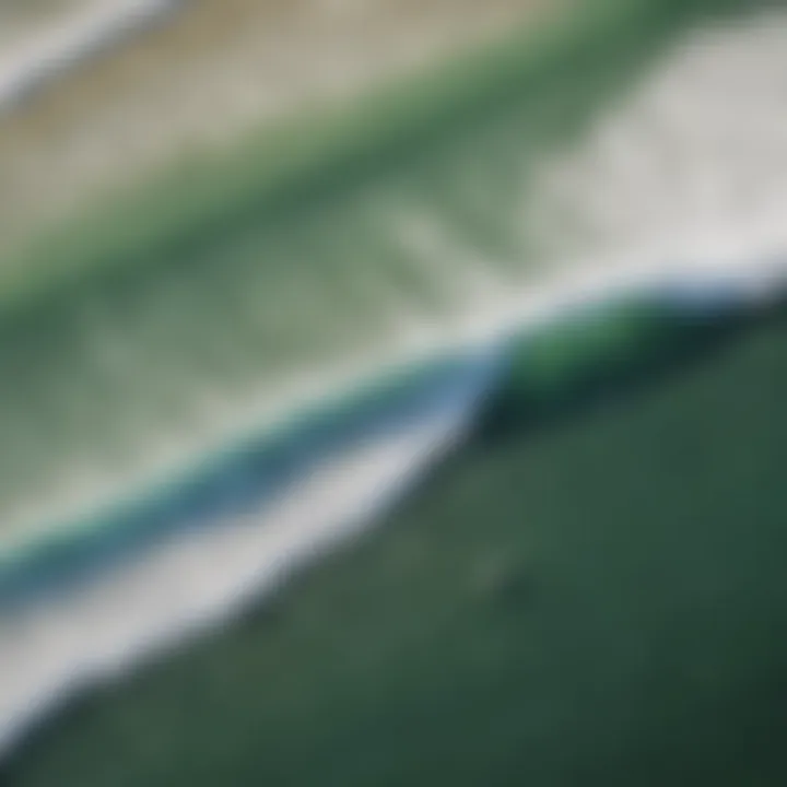 Aerial view of Destin beaches with surfers