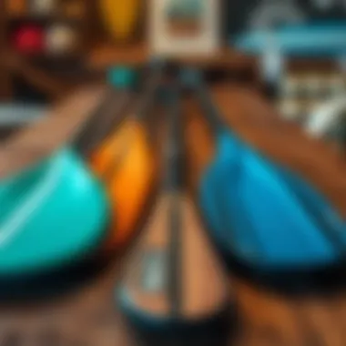 Exploring Paddle Materials and Their Impact Different paddle materials displayed on a table