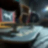 Skateboard deck with trucks aligned