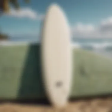 An eco-friendly surfboard foam blank made from sustainable materials.