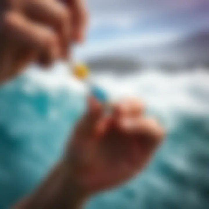 Utilizing a Bulb Syringe for Ear Water Extraction A person using a rubber bulb syringe to clear the ear