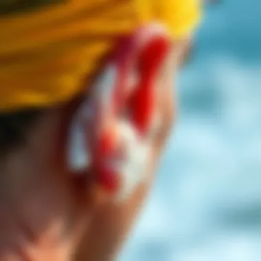 Using a Warm Compress to Alleviate Water Retention A close-up of a warm compress applied to the ear area