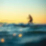 A sleek electric stand-up board gliding across the waves