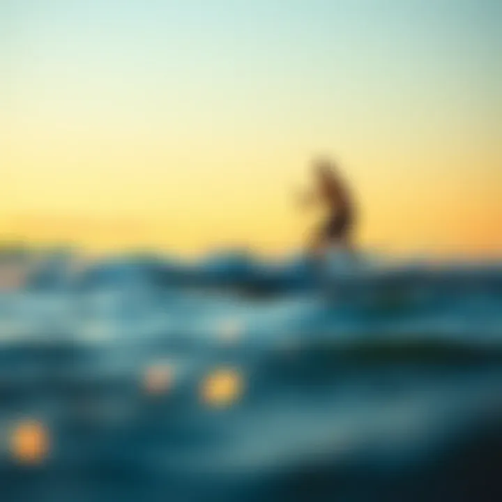 Electric Stand-Up Board in Action A sleek electric stand-up board gliding across the waves