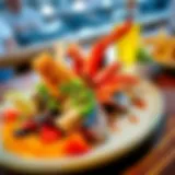 A vibrant plate showcasing Ensenada's surf and turf specialties