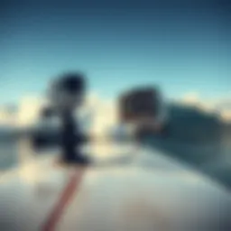 Surfboard mounted GoPro capturing the waves