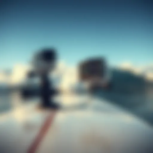 Surfboard mounted GoPro capturing the waves