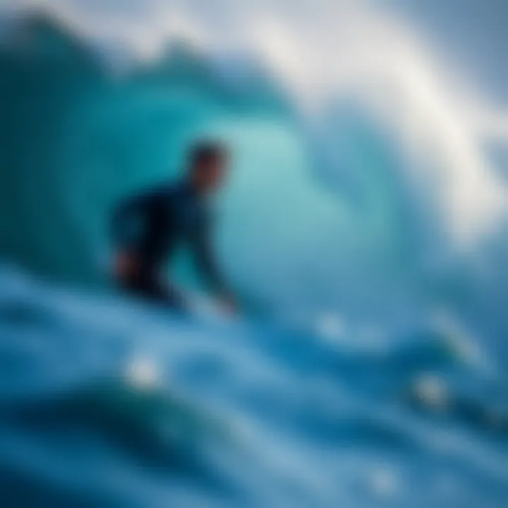 Performance in Action: Wetsuits in Dynamic Conditions Surfer in action wearing a high-quality wetsuit in ocean waves