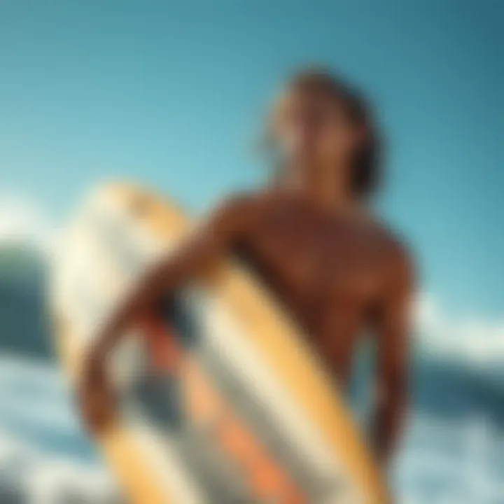 Advanced Surfer with High-Performance Board An advanced surfer showcasing a high-performance surfboard