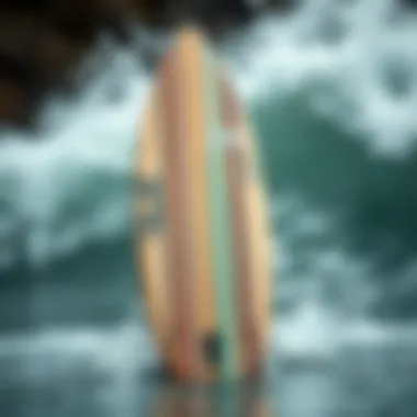 Eco-Friendly Surfboard Innovation An eco-friendly surfboard made from recycled materials