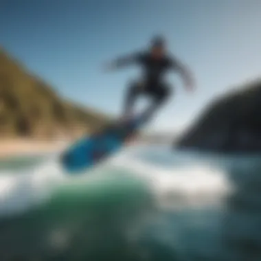 Rider performing tricks with an Axis Kiteboard