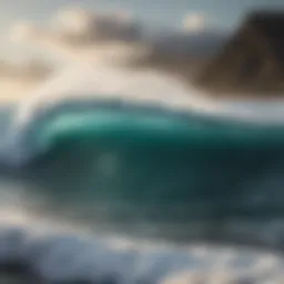 Stunning waves crashing along the coastline of Cold Hawaii