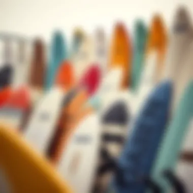 Variety of Dakine Surf Boards Available An array of Dakine surf boards displayed, highlighting the variety available for surfers