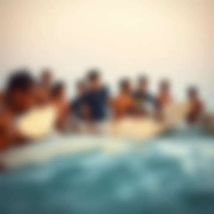 Local surfers engaging in community activities