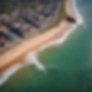 Aerial view of Exmouth's stunning coastline