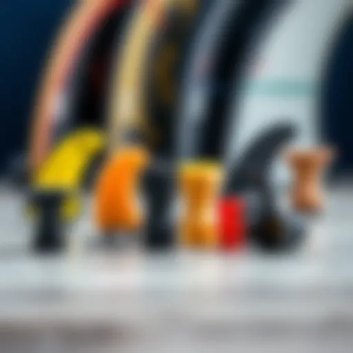 Variety of FCS Fin Plugs An array of FCS fin plugs showcasing different designs and colors.