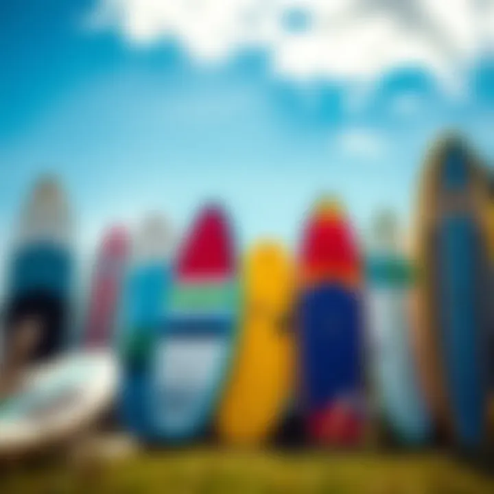 Variety of Inflatable Paddle Boards Available Different types of inflatable paddle boards displayed
