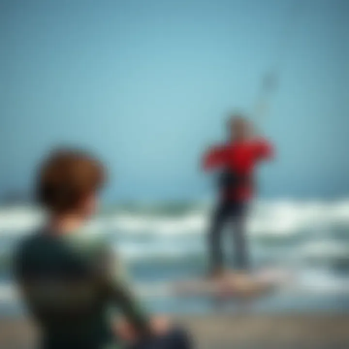 Kitesurfing Lessons at Ocean Beach Kitesurfing instructor giving lessons at Ocean Beach