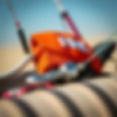 Essential Kite Surfing Gear A close-up of specialized equipment used in land-based kite surfing, highlighting its unique features.