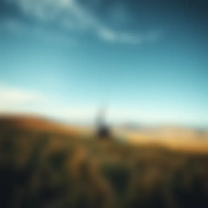 Perfect Terrain for Kite Surfing An expansive landscape ideal for land kiting, featuring rolling hills and open fields.