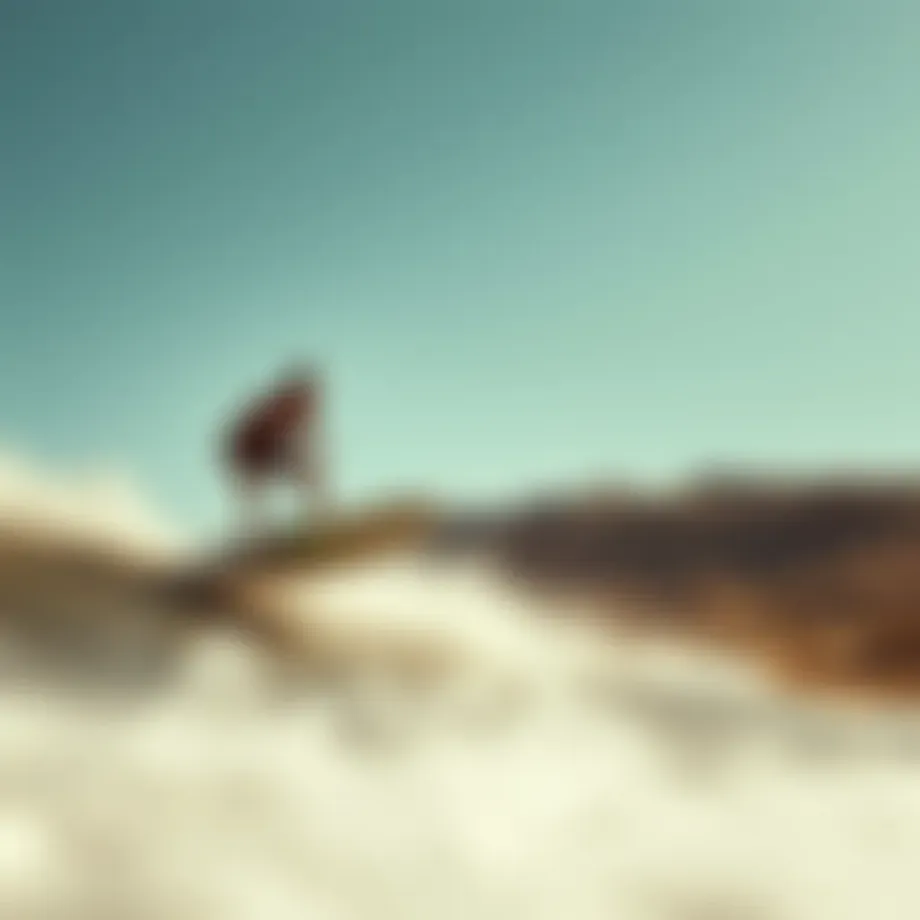 Dynamic landsurfing scene capturing adrenaline and speed